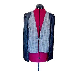 BCBGeneration Cape Jacket Capelet Size Medium Black  Lined Faux Leather …